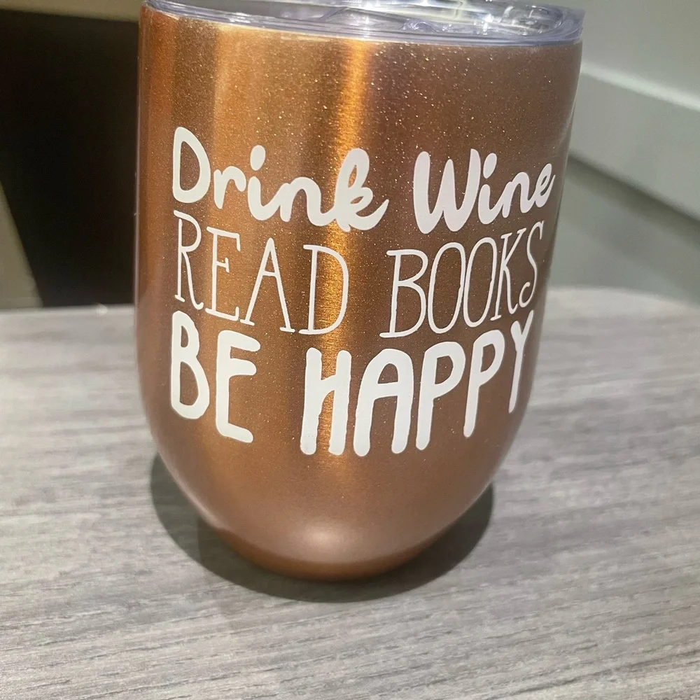 Copper Tone Insulated Wine Tumbler - Picture 1 of 2